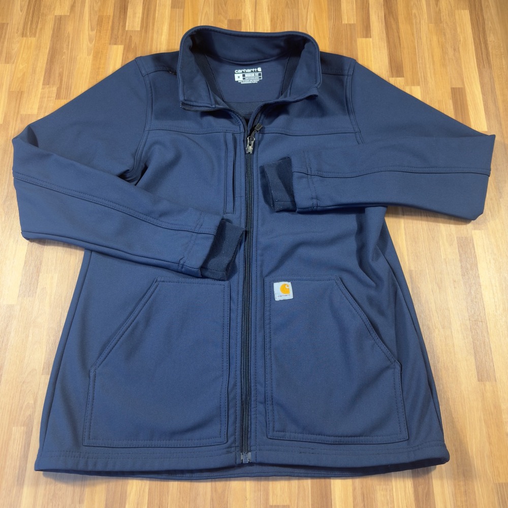 Carhartt Modern Fit Navy Blue Full Zip Fleece Lined Jacket C81023 Womens Medium